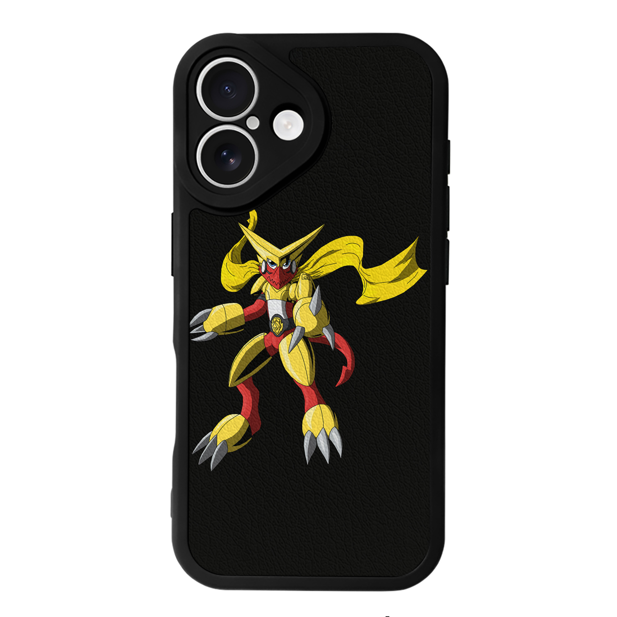 （画像用） Digimon デジタルモンスター/デジモン 【iPhone 16シリーズ対応】シリコンスマホケース（レザー調） 材質：シリコン